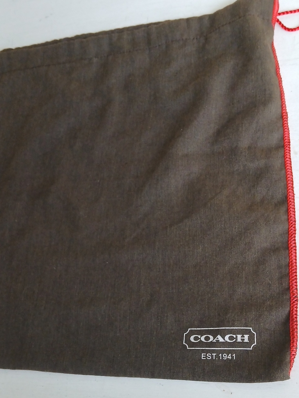 Coach Dustbag Brown Drawstring Logo Dust Bag Fabric Storage Cover